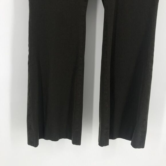 Banana Republic Pants Womens 12 Olive Green Flat Front Mid Rise Flare Stretch - Picture 2 of 11